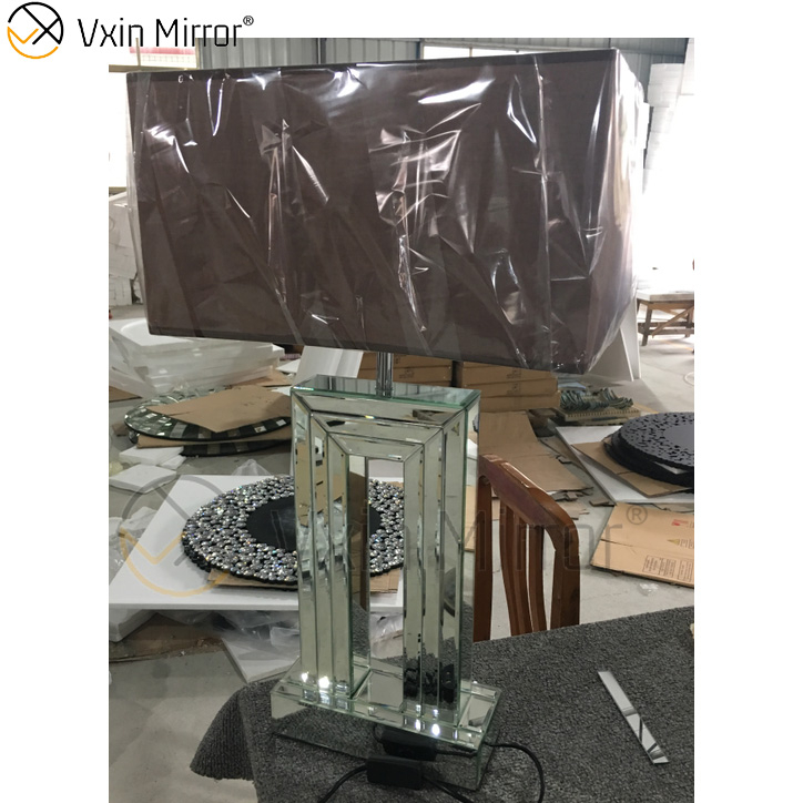 WXL-007 Lâmpada de espelho de prata moderna cristal esmagado para móveis de quarto