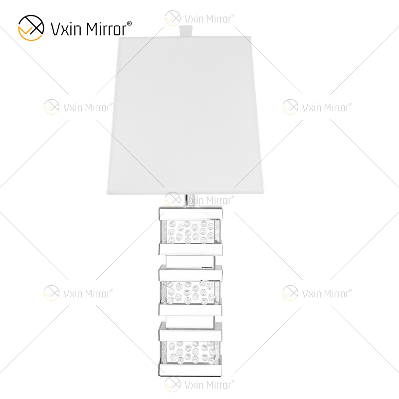Fornecimento de fábrica WXTL-097 moderno cristal prata cristal LED luminária de mesa para luz quente