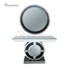 Mesa de console espelhada de cristal espelhado de diamante preto nova chegou de fábrica Vxin