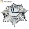 Decoração de parede 3D extravagante WXM-1652 prata elegante espelho pendurado na parede