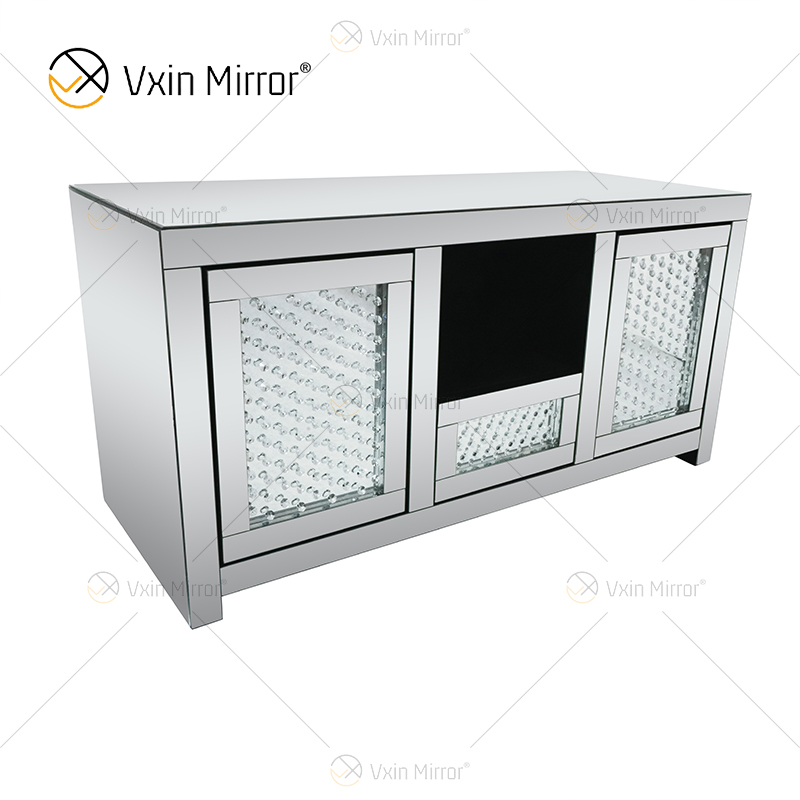 Venda imperdível 2019 móveis prata diamante cristal suportes de armário de TV 1 sorteio 2 portas