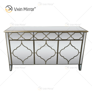 Armário de armário espelhado de luxo exclusivo WXF-667 com 3 gavetas 3 portas