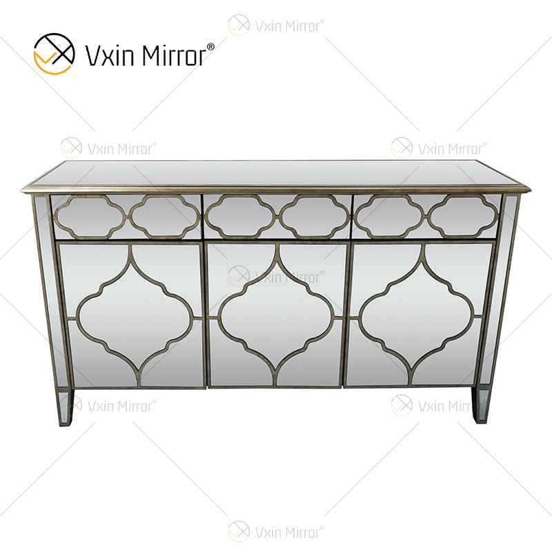 Armário de armário espelhado de luxo exclusivo WXF-667 com 3 gavetas 3 portas