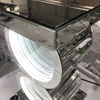 Mesa Prata LED 3d Mesa de Café Iluminado Espelho Infinito Túnel Sparkle Espelhado em O Formato Mesa Console Mesa Lateral WXF-290