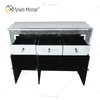 Decoração de casa elegante WXF-099 Armário de sala de estar com móveis espelhados prata com gavetas muti