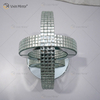 Mesa Lateral Globo Decor Hot Design Vxin WXF-093-1 Prata Cristal Espelho Mesa Lateral