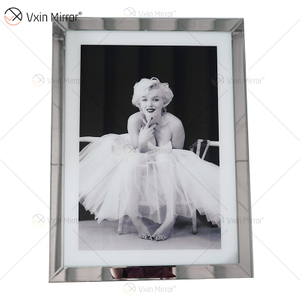 VXin WXPP-19 Decoração de Casa Moldura de Vidro Espelhada Retrato de Deusa Arte de Parede Pintura de Porcelana de Cristal Arte de Parede Espelho