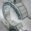 Lâmpada de mesa estilo moderno WXTL-02 prata cristal esmagado espelhada em forma de C para lâmpada de espelho de quarto