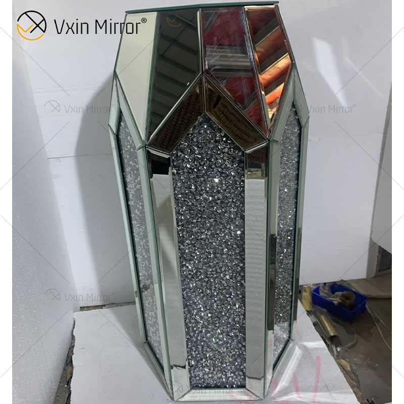 Mesa de cabeceira espelhada personalizada sob medida para sofás mesas laterais para móveis domésticos WXF-2129