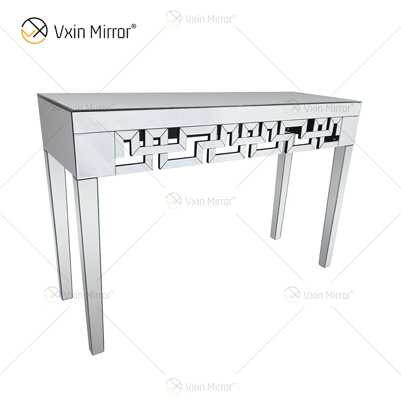 Atacado Elegante WXF-603 Prata Charmosa Mesa Console Espelhada para Móveis