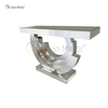Mesa de console de vidro xadrez semi-círculo de alta qualidade multicolorida WXF-542
