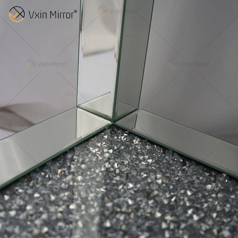 Móveis Espelhados Vxin WXF-117-2 Mesa Console Moderna Elegante Diamante Cru