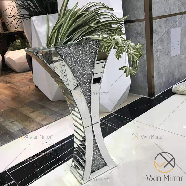 Vaso Decorativo Brilhante Impressionante Feito à Mão Diamante Triturado Vidro Decoração Casa Centros De Mesa Decoração Moderna Do Quarto WXMV-067