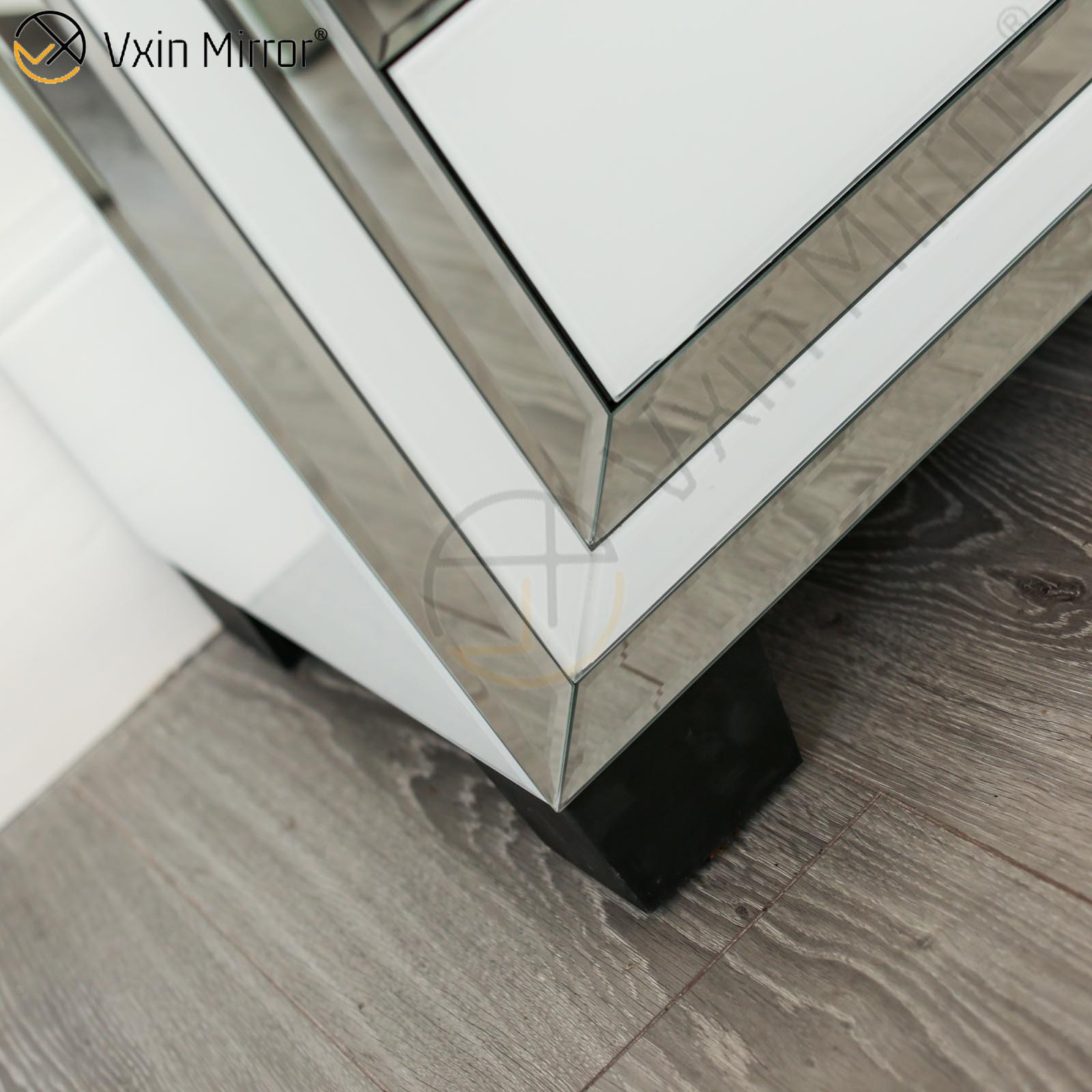 Vxin Espelho WXWF-790 Móveis Moderno Branco Prata Vidro Armário TV Suportes