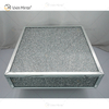 Mesa personalizada WXF-141 Diamante Triturado Prata Espelho Caseiro Mesa de centro