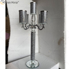 Nome personalizável moderno elegante VX-09 prata cristal 75 luz espelhado castiçal para casamento em casa