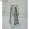 Nome personalizável moderno elegante WXCH-075 prata cristal espelhado castiçal para casamento em casa
