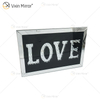 VXin WXMA-23 Decoração de Casa Moldura de Vidro Espelhada AMOR Arte de Parede Cristal Pintura de Porcelana Espelho Arte de Parede