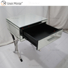 Vaidade Moderna WXF-218 Prata Móveis de Quarto Cristal Espelhado Mesa de Cabeceira com Gaveta Moderna Mesinha de cabeceira