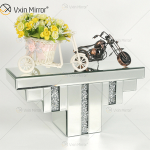 Vxin Factory Supply WXS-007-2 Prata Decoração de Parede Prateada Vidro Prata e Espelho de Cristal Prateleira de Parede para Parede