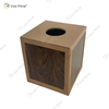 Vxin Espelho WXB-003 Caixa de lenços de couro de luxo marrom madeira para decoração de casa