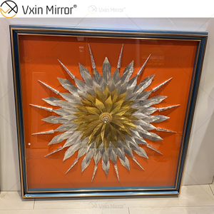 O mais novo Vxin WXPP-39 3D Abstract Wall Art Metal Wall Art Decor Home Decor Luxo Sala de Estar Emoldurada para Casa Conjunto para Venda