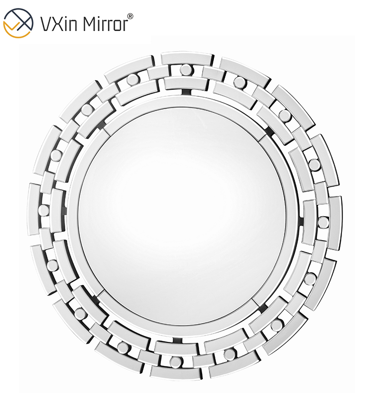 Espelho VXin WXM-1124 Moden Vidro Prata Espelho de Parede Decoração de Casa para Sala de Estar Quarto