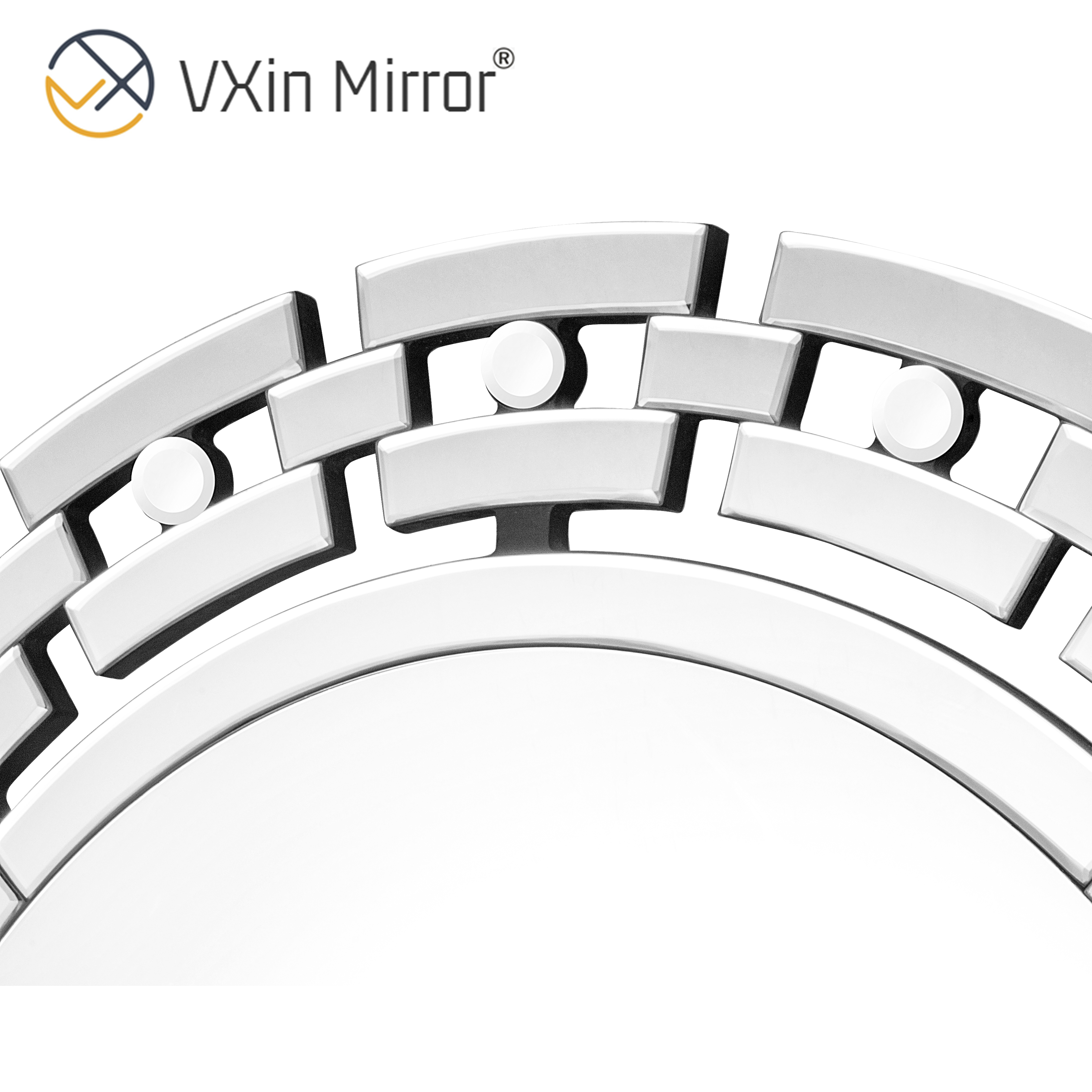 Espelho VXin WXM-1124 Moden Vidro Prata Espelho de Parede Decoração de Casa para Sala de Estar Quarto