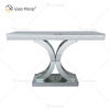 Atacado Elegante WXF-547 Prata Charmosa Mesa Console Espelhada para Móveis