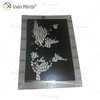 VXin WXPP-20 Decoração de Casa Moldura de Vidro Espelhada Mapa Arte de Parede Cristal Porcelana Pintura Espelho Arte de Parede