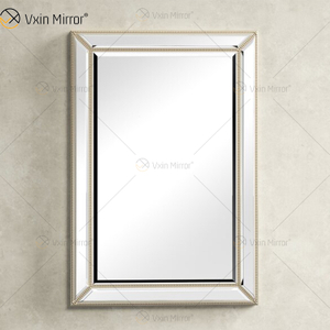 Boa Qualidade WXM-1630 Luxo Champanhe Ouro Espelho Decoração de Parede para Sala de Estar Quarto